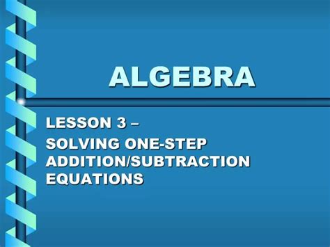 Ppt Algebra Powerpoint Presentation Free Download Id6606134