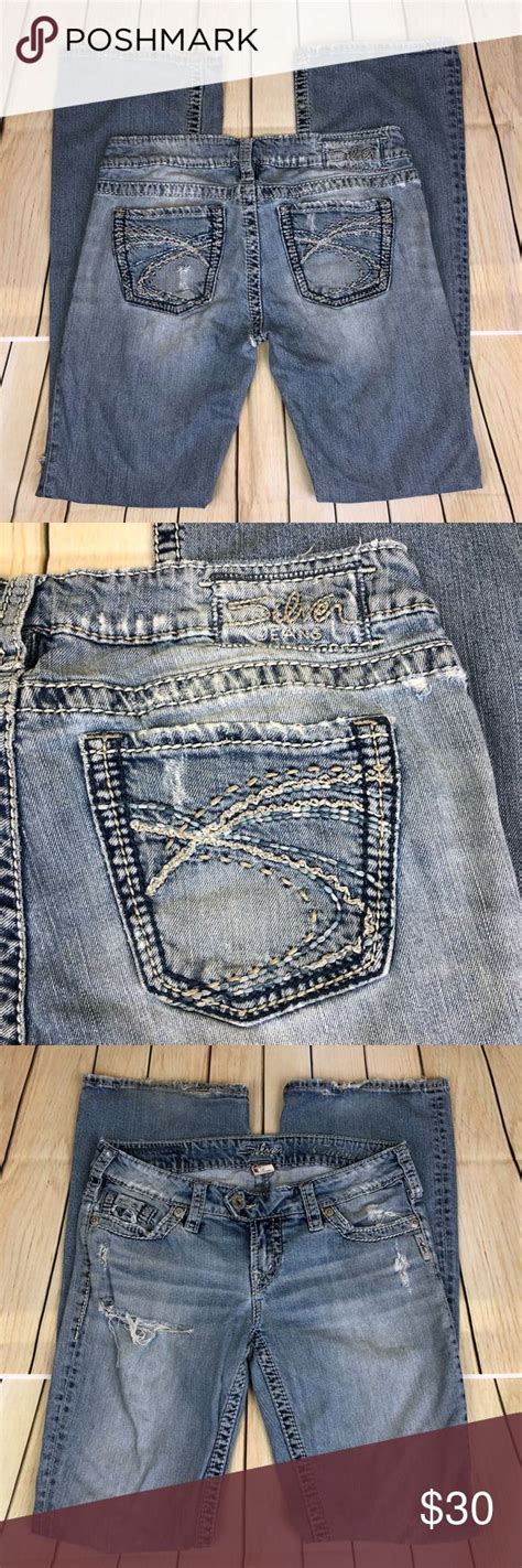 Distressed Ripped Silver Jeans Tuesday 29x33 Silver Jeans Womens