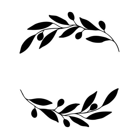 Olive Branch Wreath 13272663 Vector Art At Vecteezy