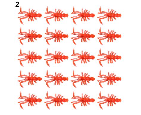 20pcs Artificial Shrimp Lure Reusable Flexible Pvc Plastic Hairy Shrimp
