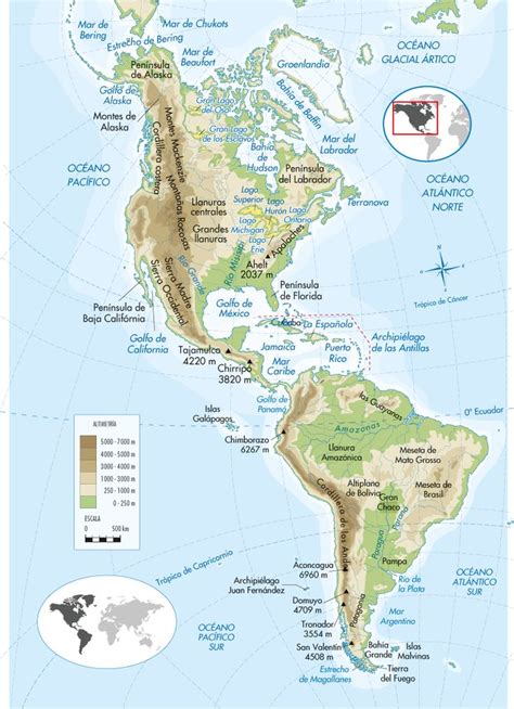 Mapa Geográfico América Geografia E Historia Libro De Texto Libros