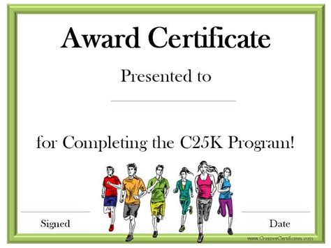 Running Certificate Templates Free And Customizable For 5k Race