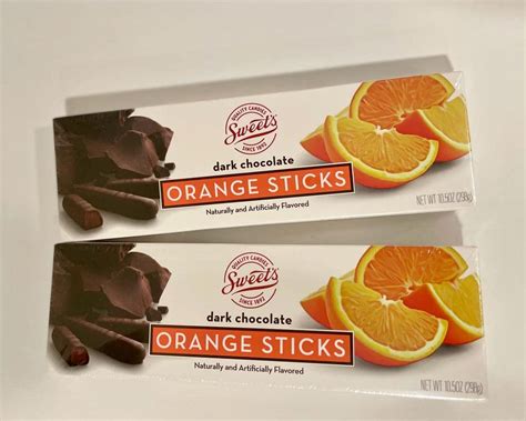 Sweets Dark Chocolate Orange Sticks 105 Ounce Pack Of 2