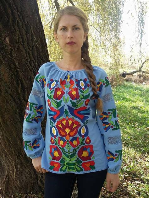 Ukrainian Blouse Vyshyvanka Ukrainian Embroidery Peasant Etsy