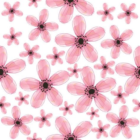 Seamless Pattern Pink Wild Flowers Seamless Patterns Floral Texture