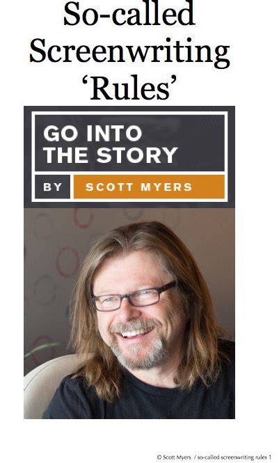 So Called Screenwriting ‘rules’ Free Downloadable Go Into The Story By Scott Myers Go Into