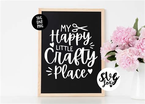 Instant Svgdxfpng My Happy Little Crafty Place Crafter Etsy Craft