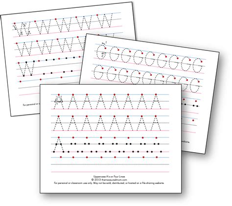 level 3 handwriting worksheets uppercase the measured mom