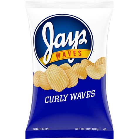 Jays Curly Waves Potato Chips 10 Oz