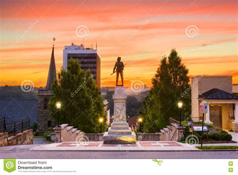 Lynchburg Virginia At Monument Terrace Stock Image Image Of Morning