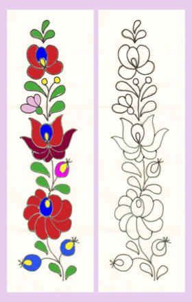 Su planta se denomina rosal. dibujos de flores para bordar | Bordado mexicano patrones ...