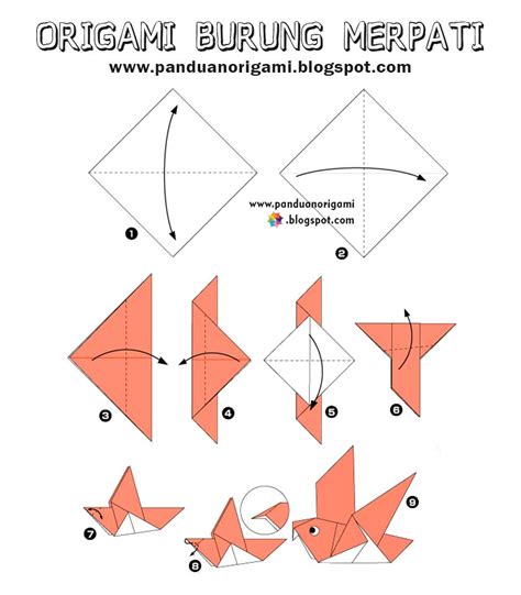 Cara Membuat Burung Dari Kertas Origami