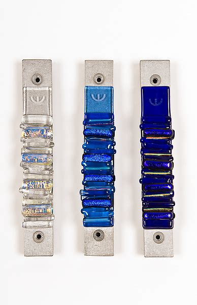 Cool Toned Mezuzah By Alicia Kelemen Art Glass Mezuzah Artful Home