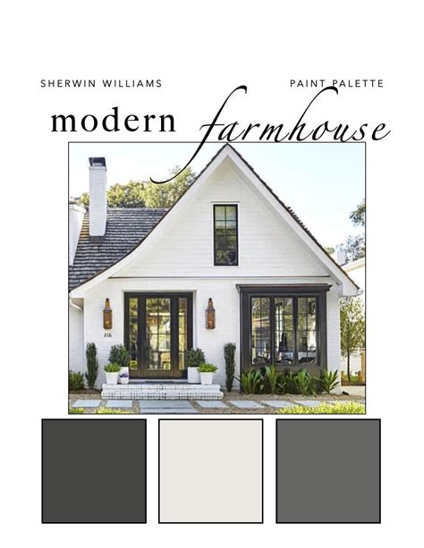 Modern Farmhouse Exterior Paint Color Palette Etsy