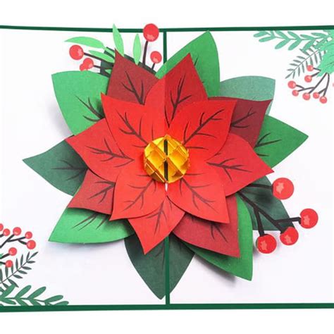 3d Pop Up Christmas Card Christmas Flower