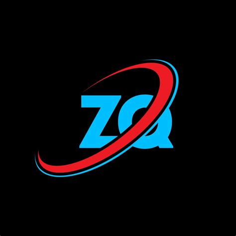 Zq Logo Zq Design Blue And Red Zq Letter Zq Letter Logo Design