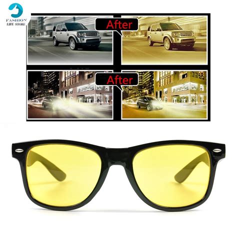 Unisex Night Driving Glasses Anti Glare Vision Driver Safety Sunglasses Goggles Shopee Malaysia