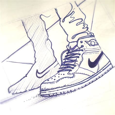 Sneaker Sketch Nike Sb Air Jordans Rdrawing