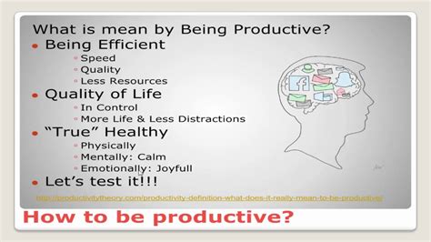 What Does Mean By Being Productive Youtube