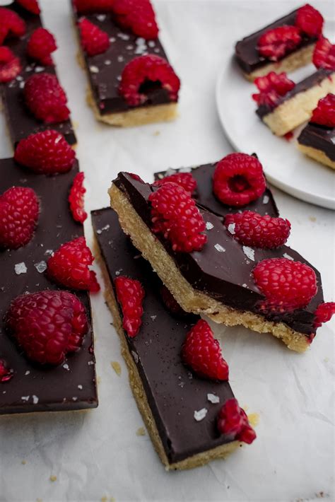 The Best Raspberry Chocolate Bars With A Shortbread Crust The Bonnie Fig