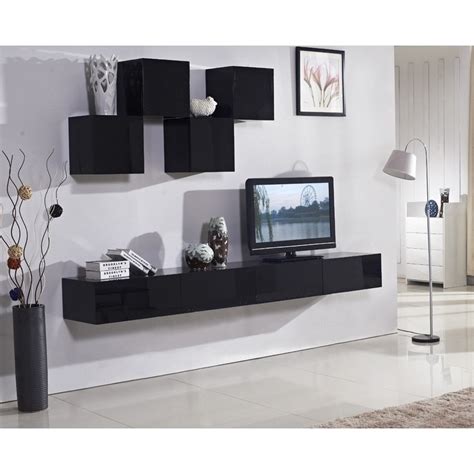 Check out results for floating tv wall unit Galaxi Floating TV Cabinet in Gloss Black 2.4m | Buy Wall ...