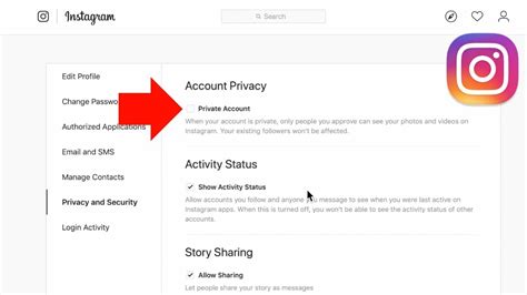 There are a couple of categories with a few options under each. How to Make your Instagram Account PRIVATE on Computer ...