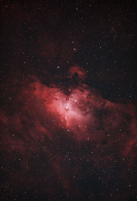 The Eagle Nebula Captured Through A Backyard Telescope Deep Sky