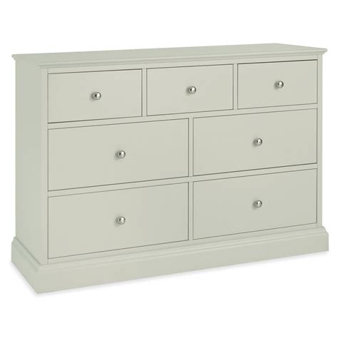 Ashby Soft Grey 3 Over 4 Drawer Chest Bedroom From Breeze Furniture Uk