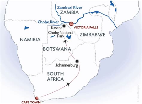 The fourth longest river system in africa, the zambezi arises from its source near a marshy bog on the central african plateau of zambia at an altitude of 4,800 feet above sea level. African Dream - Itinerary Schedule, Current Position | CruiseMapper