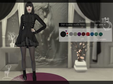 Dansimsfantasys Modern Victorian Gothic Gothic Outfit Nivis Sims