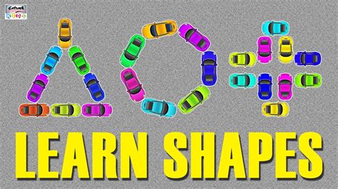 Learn Shapes With Cars For Kids And Kindergarten Amazing Car Vehicles