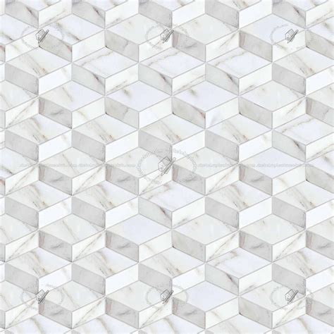 White Marble Tiles Cubes Texture Seamless 21149