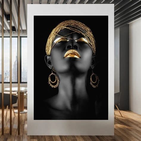 African Woman Print On Canvas Modern Wall Art Canvas Wall Etsy