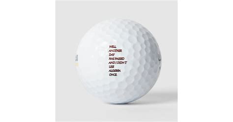 Algebra Funny Text Golf Balls
