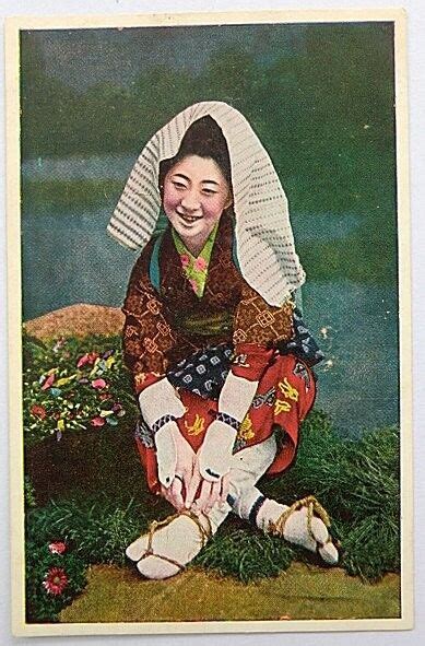 japanese old postcard oiran geisha maiko woman 676 ebay