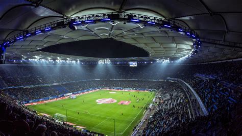 Wallpaper Id 228687 Night View Of Crowded Volksparkstadion Soccer