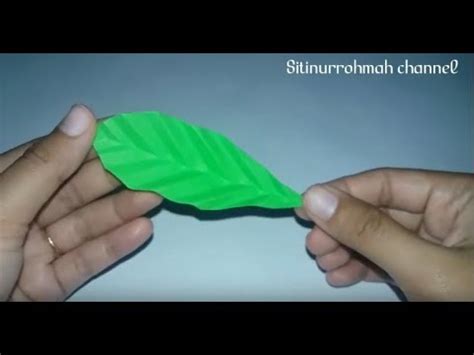 Cara Cepat Membuat Origami Daun Desain Youtube