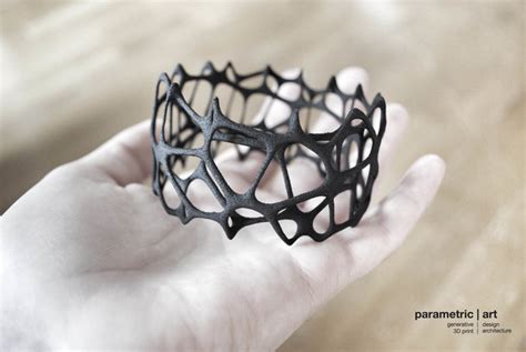 Voronoi Douleshell Generative 3d Printed Bracelet 3d Model 3d Printable