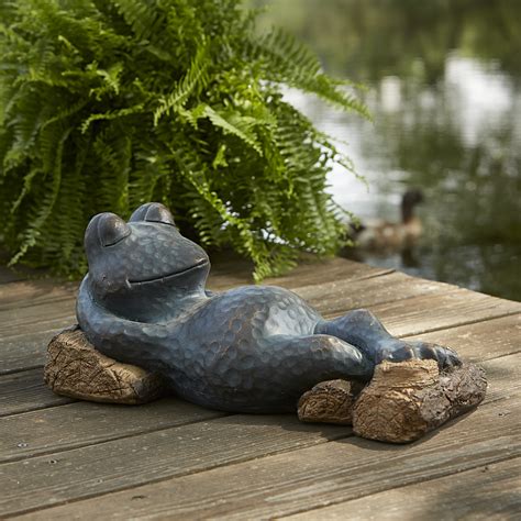 Garden Oasis Relaxing Frog Garden Statue Shop Your Way Online