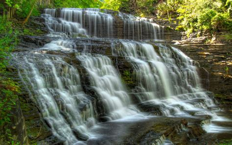 Waterfalls In Cascadilla Gorge Cornell University Campus In Ithaca New
