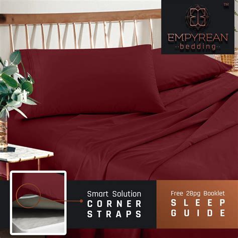 Empyrean Bedding 14â€ 16â€ Deep Pocket Fitted Sheet 4 Piece Set Hotel