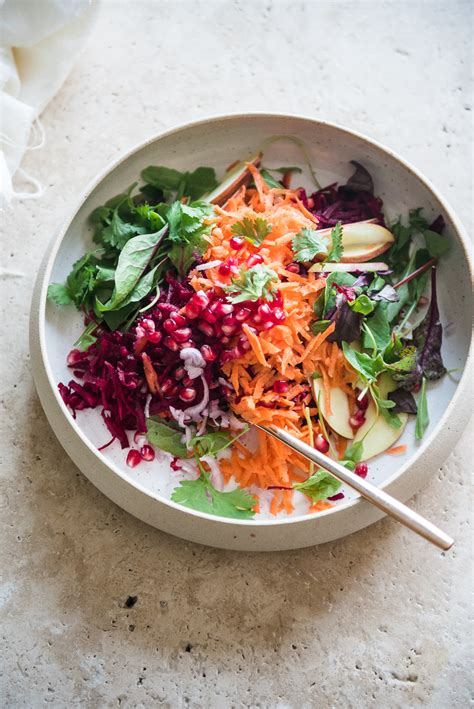 Beet Carrot Apple Salad With Date Vinaigrette — Gather A Table
