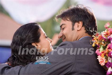 Kajol And Ajay Devgan Loving Scene Photo