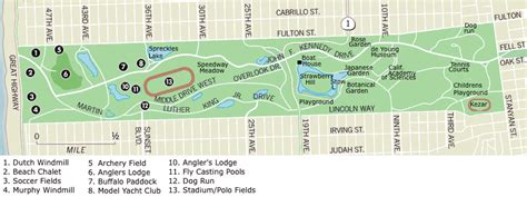 Printable Golden Gate Park Map Printable Templates