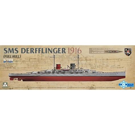 1700 Sms Derfflinger 1916 Full Hull Model Ship Kit Plastic Kits