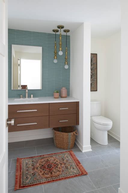 The design originated from the 20th century, focusing on the imaginations about the future. Mid-Century Modern Remodel - Midcentury - Bathroom ...