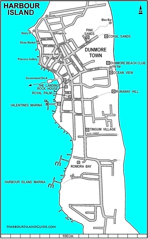 Map Of Harbour Island Bahamas Sada Wilona
