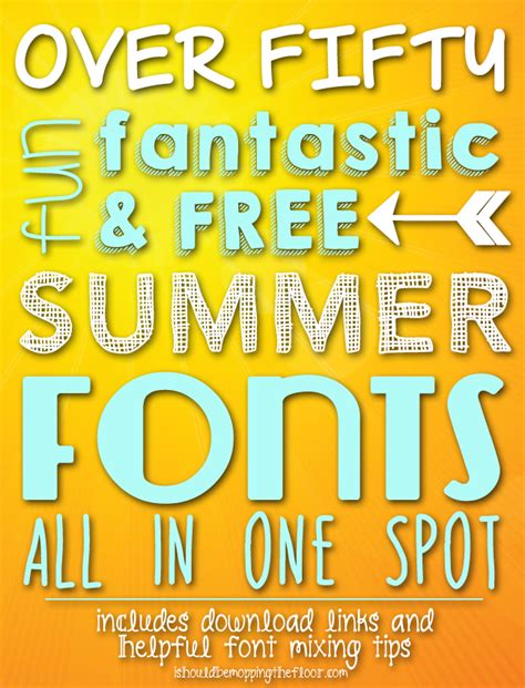 Over 50 Free Summer Fonts I Should Be Mopping The Floor