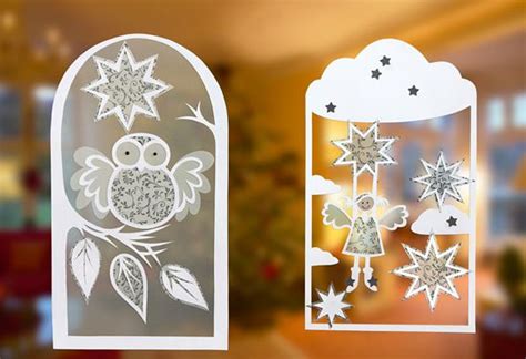 Fensterbild pinguin & eisbär im winter. Weihnachtsbasteln: Schöne Weihnachstbasteleien | Basteln ...