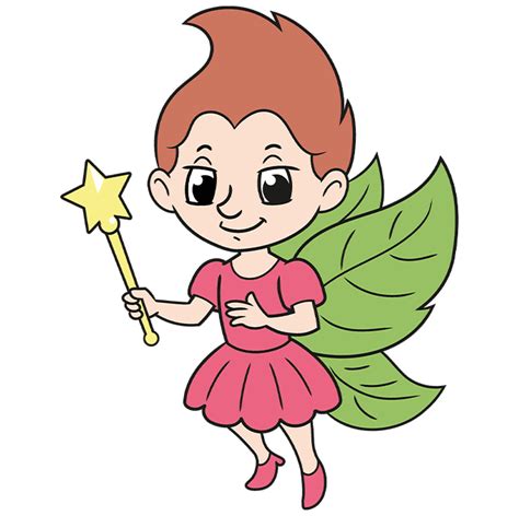 How To Draw An Easy Cartoon Fairy Really Easy Drawing Tutorial